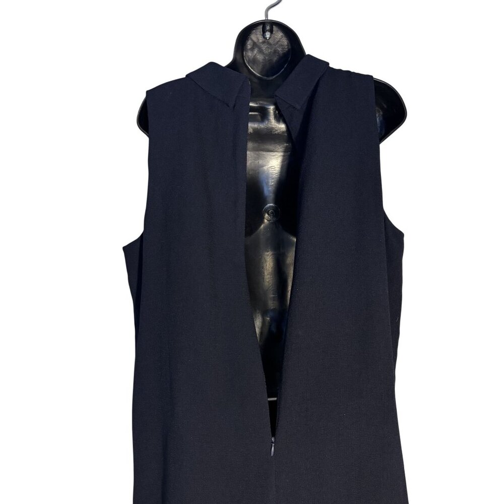 Chicos Cut-Out Mock Neck Sleeveless Short Dress Navy Chicos Size 2.5 - Picture 3 of 11
